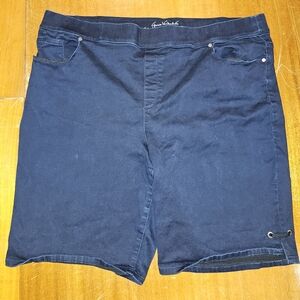 Pull On Denim Blue Bermuda Shorts